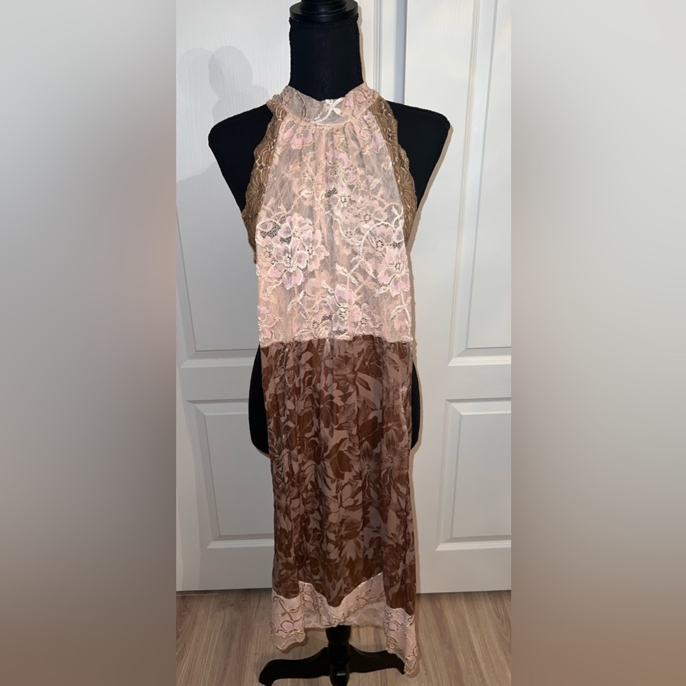 Beautiful satin and lace dress.